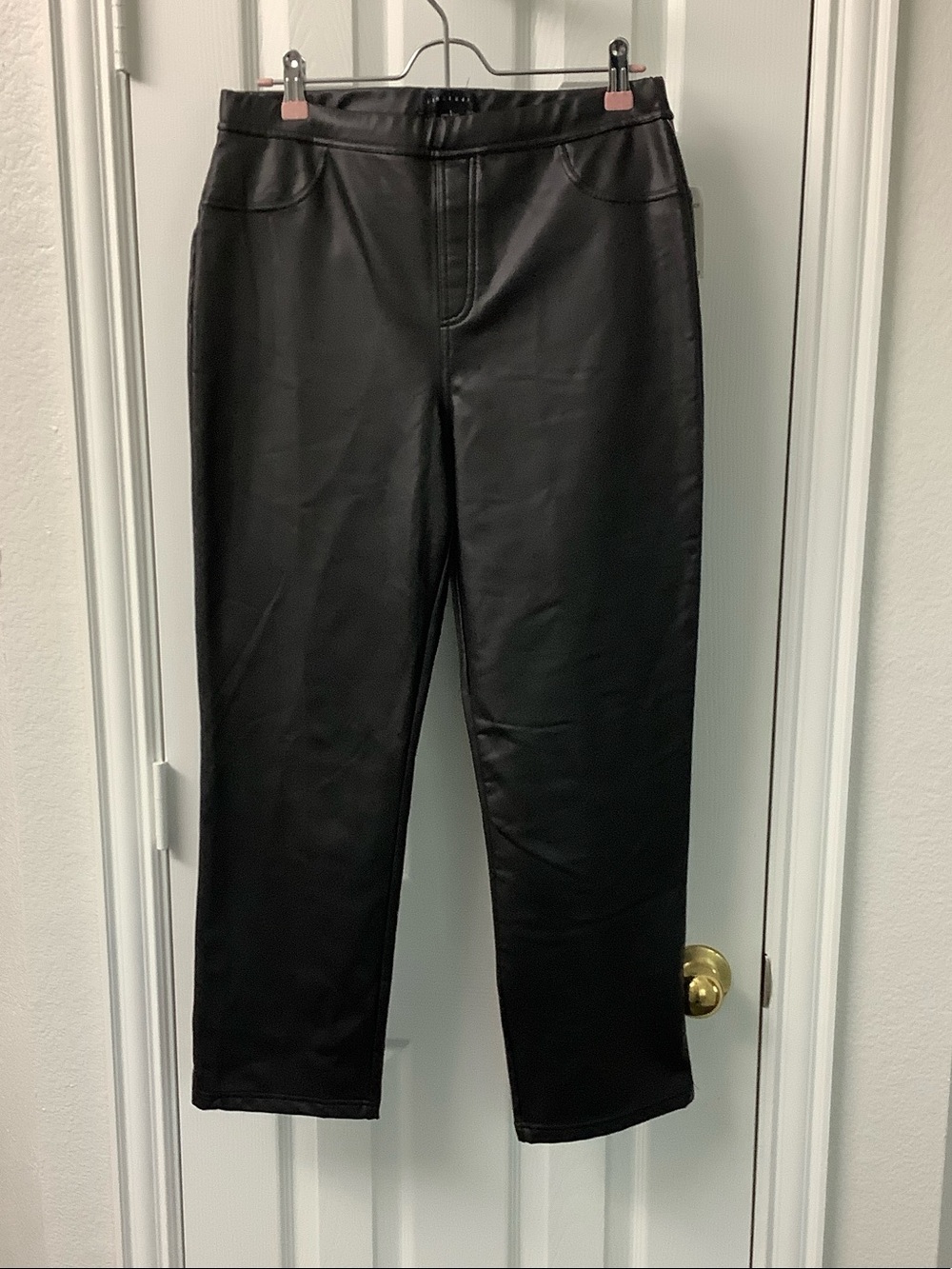 SANCTUARY womens Black Faux Leather Pants. Sz L. NWT